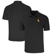 Men's Cutter \u0026 Buck Black Wyoming Cowboys Big \u0026 Tall Forge Eco Stretch Recycled Polo